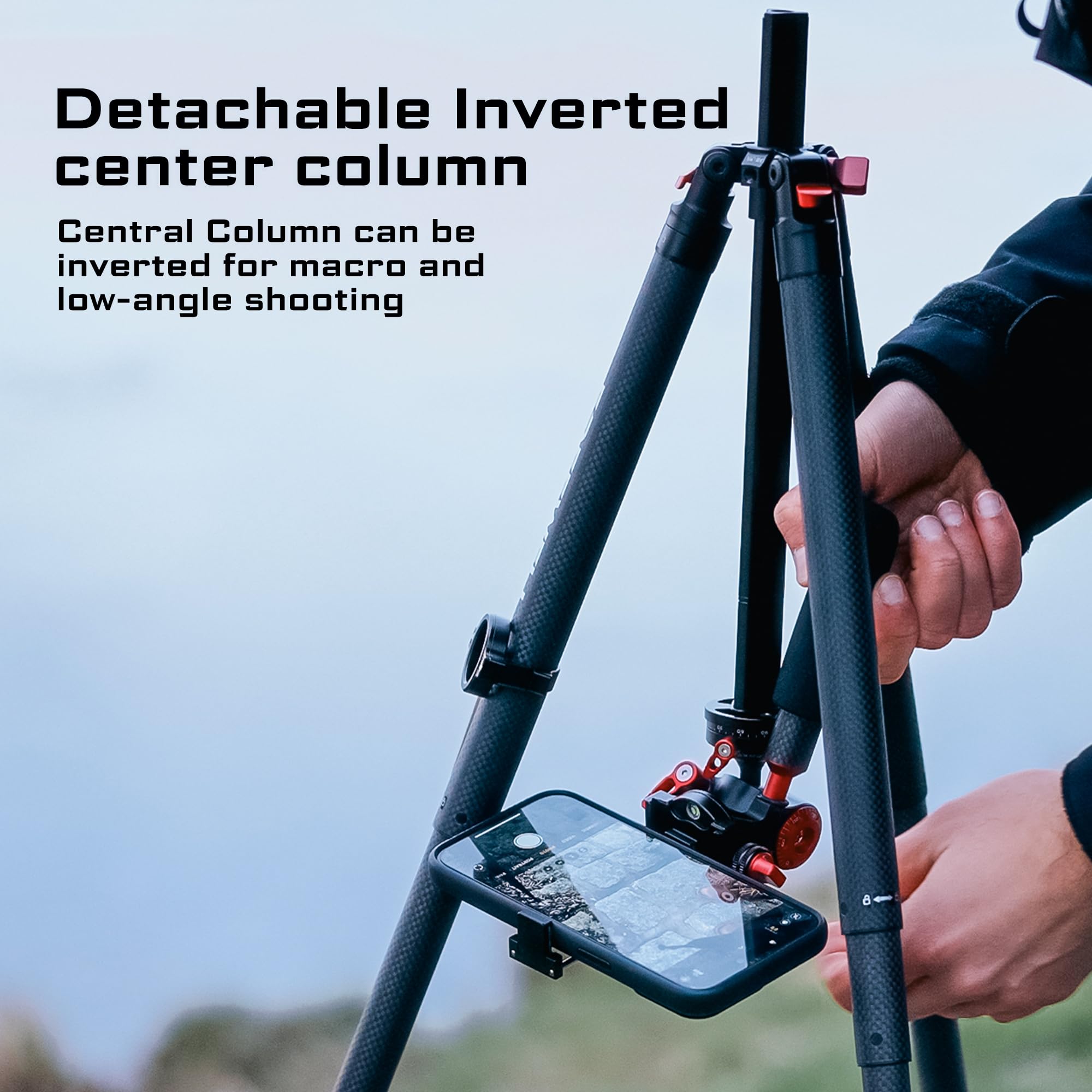 Freewell Carbon Fiber Travel Tripod 59.1" Lightweight 1.98lbs Photo/Video 360°Ball Head (Max Load 5kg/11 lbs), Monopod, Quick-Release Plate, for DSLR Cameras & Smartphones - Image 3